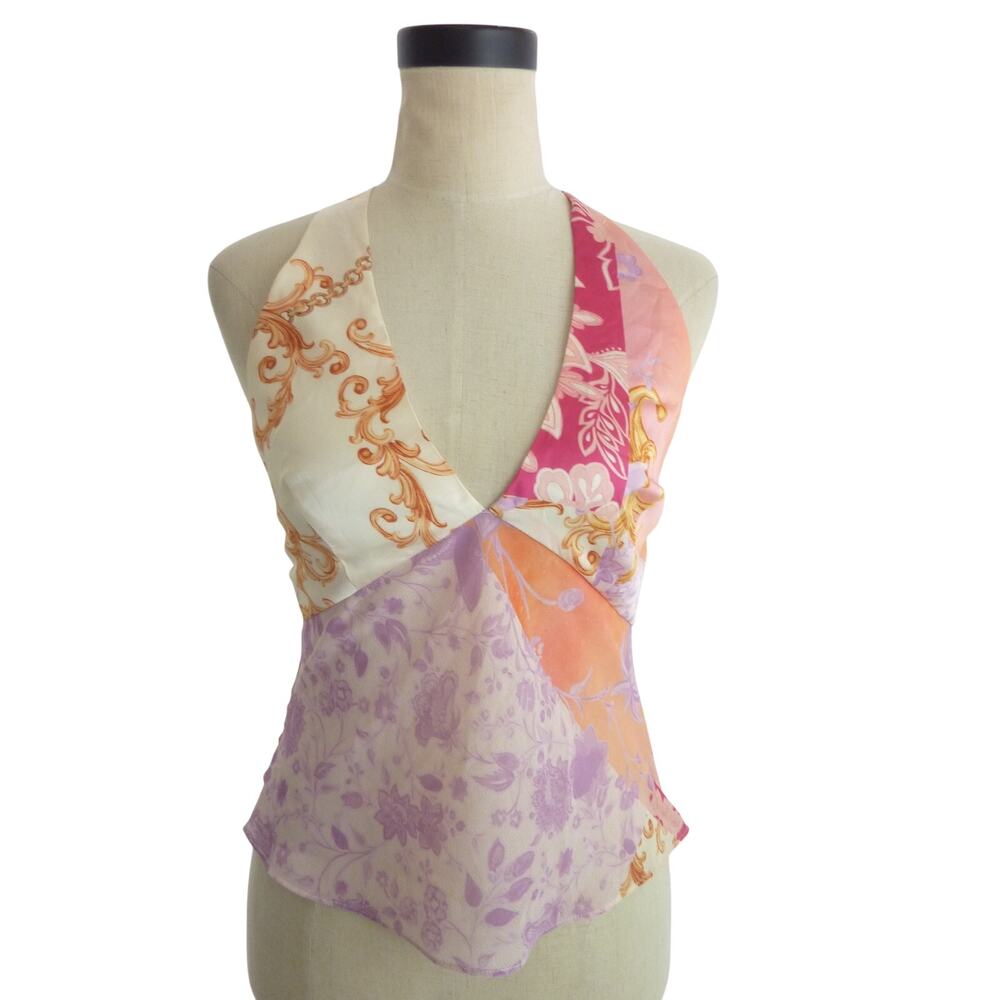 Majorelle Womens Size Small Halter Neck Top Floral